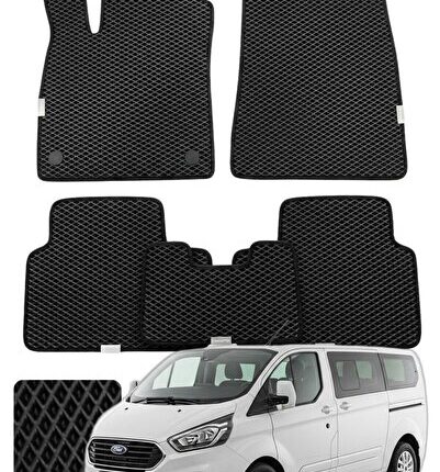 Ford Tourneo Custom 2012-2023 Özelleştirilebilir Premium Eva Oto Paspas Seti - Siyah