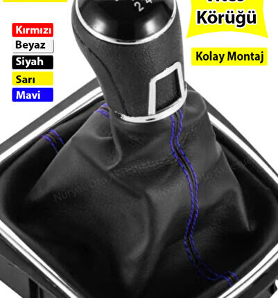 Volkswagen Transporter Uyumlu Mavi Dikişli Vites Körüğü