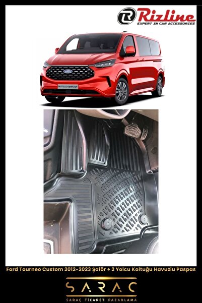1_org_zoom-9139.jpg Ford Tourneo Custom Şoför 2 Yolcu Koltuğu 2012 Model 3d Havuzlu Paspas - Görsel 1