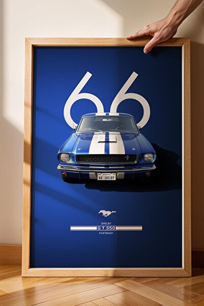 1_org_zoom-9329.jpg 1966 Ford Mustang Shelby GT350 Çerçeveli Tablo - Special Edition Car Poster - Görsel 1