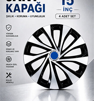 Fiat Fiorino Jant Kapağı 15 İnç 4 Adet Kırılmaz