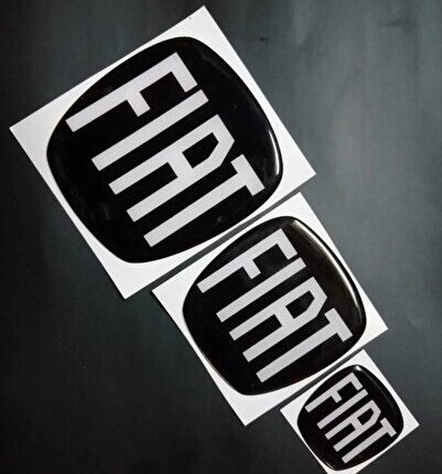 Fiat Doblo / Fiorino Logo Seti Siyah FİAT Logo Direksiyon Panjur Bagaj Arma