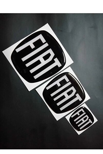 1_org_zoom-9692.jpg Fiat Doblo / Fiorino Logo Seti Siyah FİAT Logo Direksiyon Panjur Bagaj Arma - Görsel 1