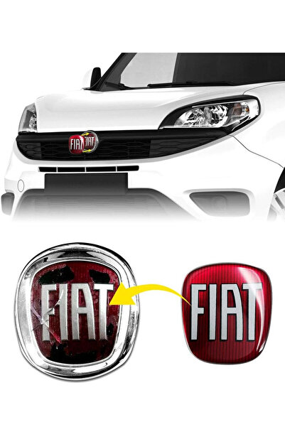 1_org_zoom-9889.jpg Fiat Doblo / Fiorino Logo Seti Siyah FİAT Logo Direksiyon Panjur Bagaj Arma - Görsel 1
