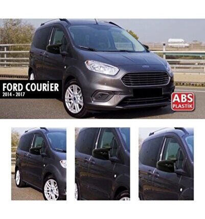 Ford Courier Yarasa Ayna Kapak, 2014 2017, Makyajsız Kasa, Parlak Siyah